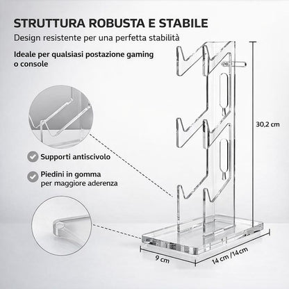 Stand Controller Gaming in Acrilico - Organizer PS5/Xbox