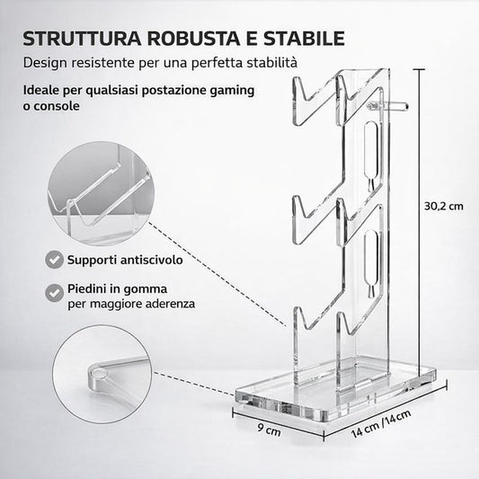 Stand Controller Gaming in Acrilico - Organizer PS5/Xbox
