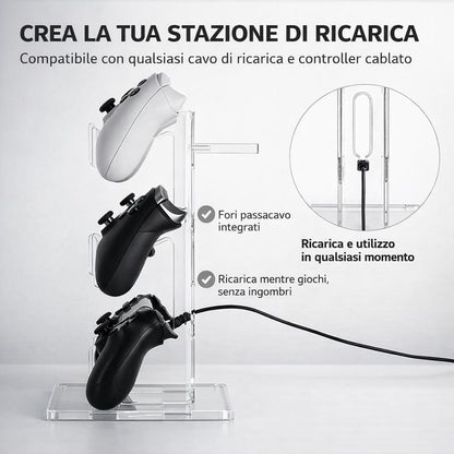 Stand Controller Gaming in Acrilico - Organizer PS5/Xbox